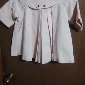 Kids Pink Pleated Coat